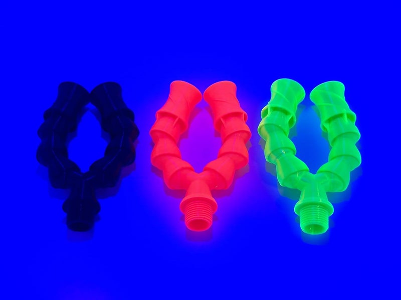 3DReeF Dual Random Flow Generator Kit Compatible with Fluval Flex 32.5, 1/2in RFG Nozzles, Reef Safe PETG, Includes Loc-Line and Y Fitting (Black) - Image 4